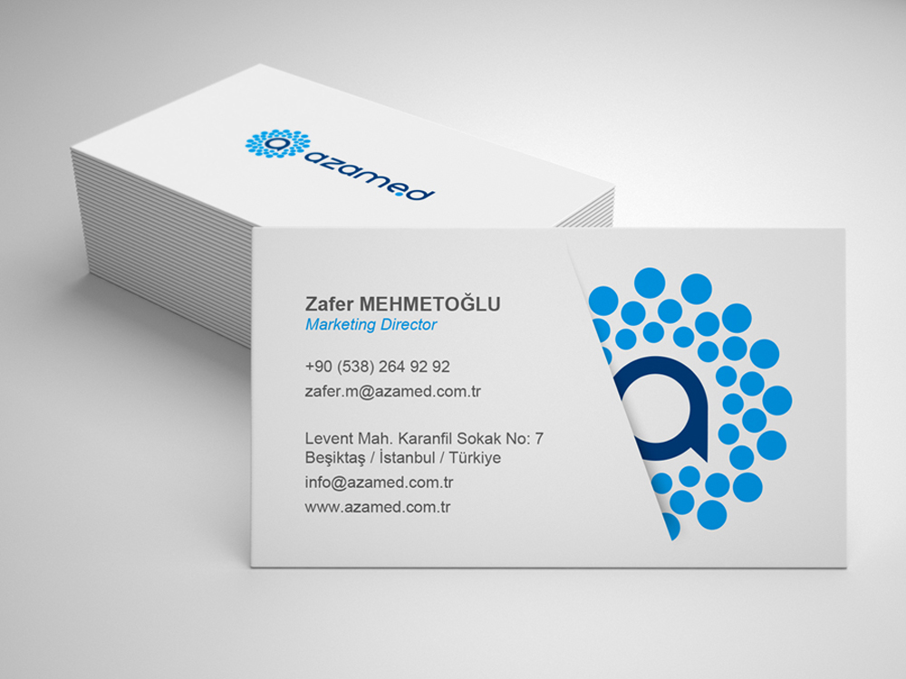 Azamed kurumsal kimlik tasarımı	