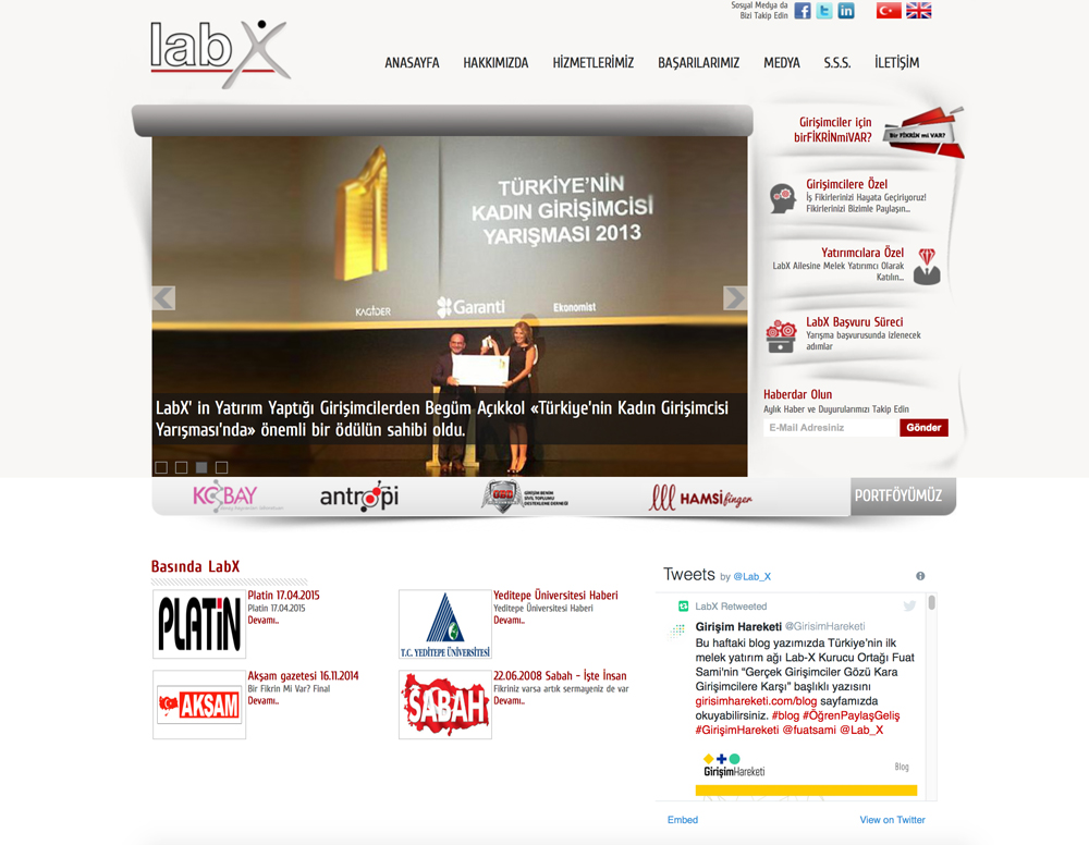 Lab-X Web Sitesi Tasarımı	