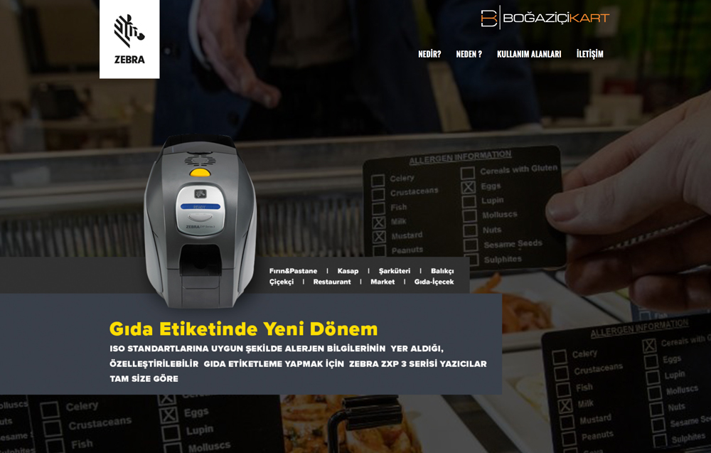 Zebra food safe mikro site tasarımı	